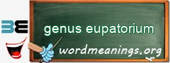 WordMeaning blackboard for genus eupatorium